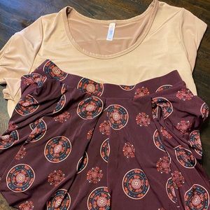 LulaRoe Madison and classic T outfit